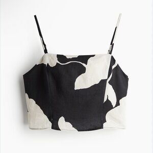 H&M Black and Cream Camisole